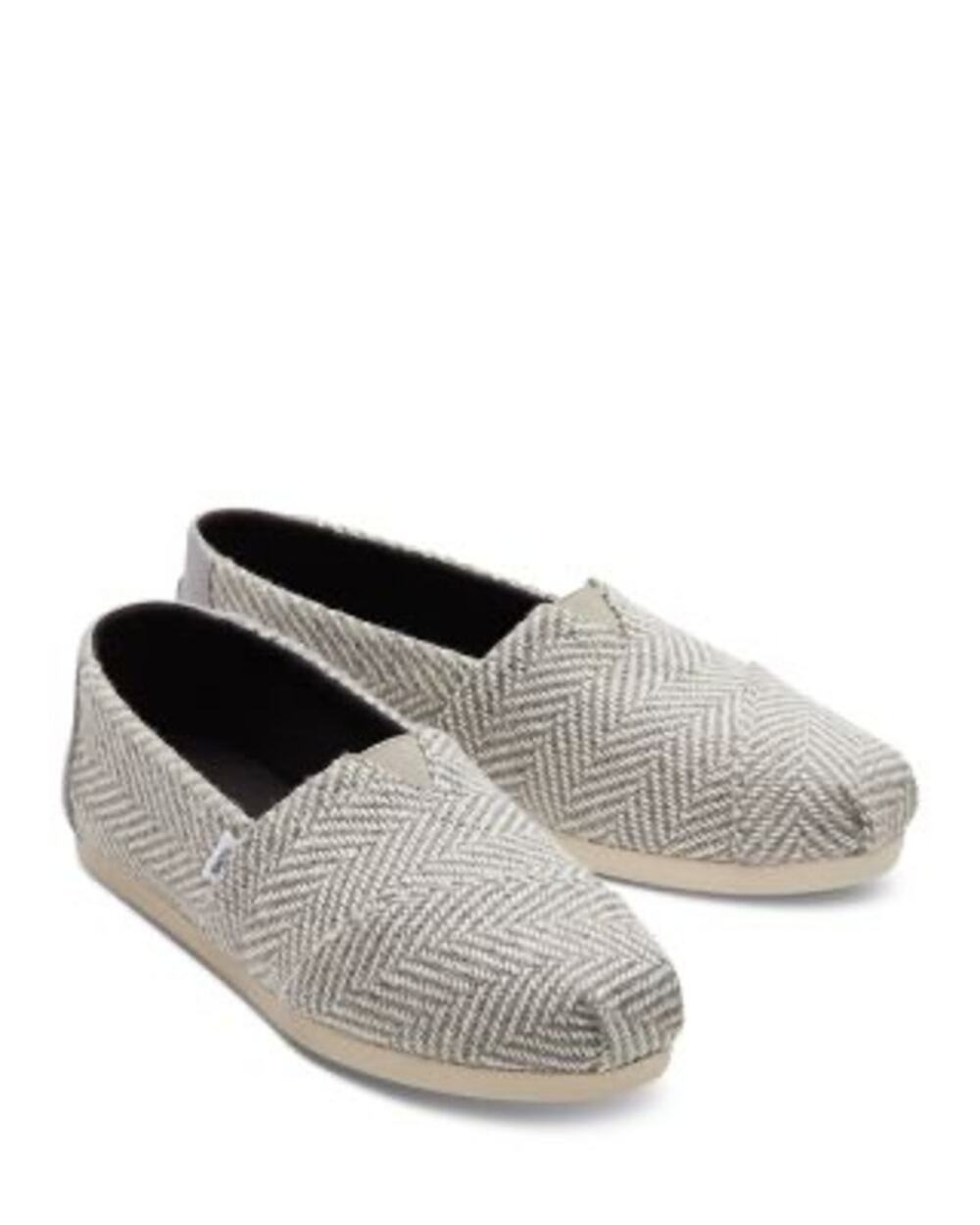 Toms Women's Alpargata Herringbone Twill Slip On Flat Casual Shoes Size 10